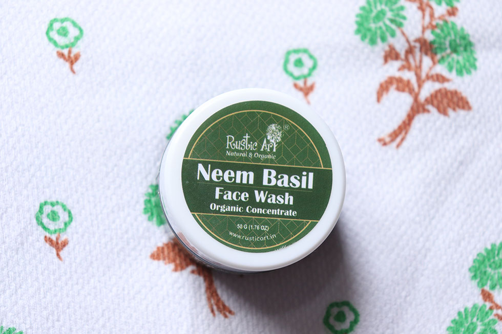 Rustic Art Neem Basil Face Wash Organic Concentrate Review